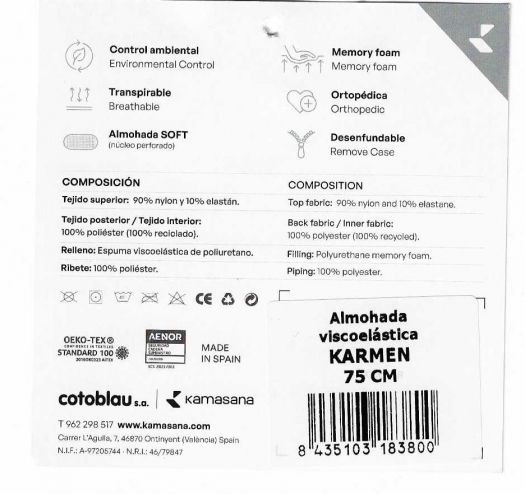 ALMOHADA VISCO KARMEN